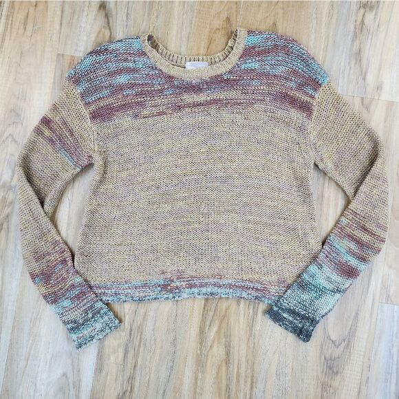 💛Forever 21 Contemporary Variegated Multicolor Lightweight Knit Sweater Medium - Picture 1 of 9